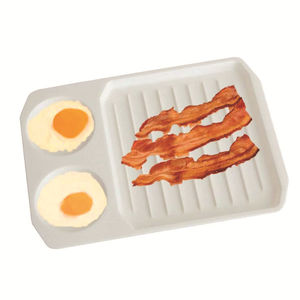 Appareil de cuisson et de préparation de bacon pour petit-déjeuner, en plastique, sain et écologique, compatible micro-ondes - Product Image 1