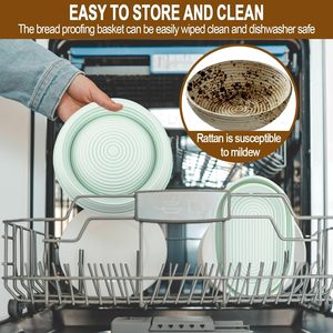 <b>Silicone</b> Bread Proofing Basket Oval, Sourdough Starter Kit Bread Making Tool Supplies Accessories Bowl for Rising <b>Baking</b> - Product Image 6