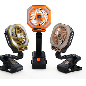 Camping Fan <b>Light</b> Clip On Portable Outdoor With Led Flashlight Cooling Function Universal <b>Plug</b> YD26 - Product Image 4
