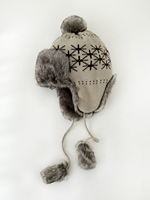 Gorro de Invierno para Mujer, Estilo Fair Isle, Tejido, Forrado de Felpa, Grueso, Cálido, con Protección para las Orejas, Tipo Ushanka