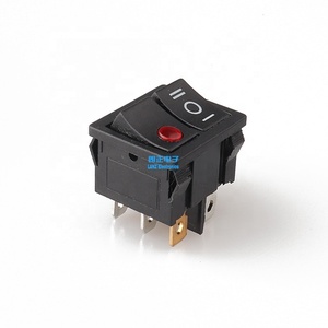 KCD5 Interrupteur <span class=keywords><strong>à</strong></span> <span class=keywords><strong>Double</strong></span> <span class=keywords><strong>Bascule</strong></span> 4P 4 Broches 2 Positions <span class=keywords><strong>Double</strong></span> Verrouillage 6A/250V Rouge/Vert - Product Image 4