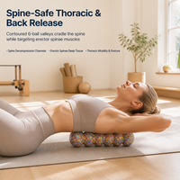 Rouleau de massage en mousse EPP haute densité profilé 45 cm 6 segments pour massage musculaire, rainure dorsale, yoga et entraînement fitness
