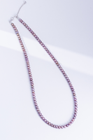 Style traditionnel chinois de la haute société, perles d'eau douce naturelles violettes, perles densement enfilées.