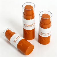 Flacon pompe sans air en PP pour lotion, crème, sérum et shampoing - Distributeur de voyage cylindrique lisse