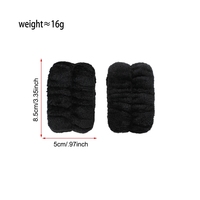 OEM LABEL Bandeau de spa pour le lavage du visage, Bandeau éponge pour le maquillage, Bandeau en tissu éponge doux et moelleux, Ensembles de bandeaux pour femmes et filles