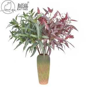 Tiges d'eucalyptus artificielles à feuilles longues, feuillage réaliste avec bourgeons pour la décoration de la maison <span class=keywords><strong>et</strong></span> des mariages - Product Image 6