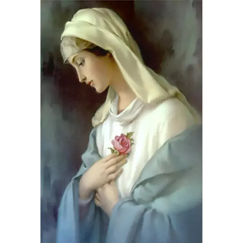 Trang Trí Nội Thất Cho Bán Kim Cương Sơn Kit Các Đức Trinh Nữ Maria Trong Cầu Nguyện Tự Làm Kim Cương Thêu Đầy Đủ Vòng Khoan 5D Nghệ Thuật Bức Tranh Tường