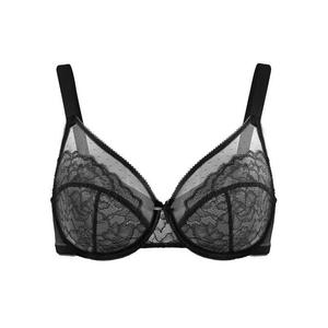 Lencería <span class=keywords><strong>de</strong></span> <span class=keywords><strong>Talla</strong></span> <span class=keywords><strong>Grande</strong></span>, Malla Fina, Encaje Transpirable, Sujetador con Malla y Efecto Push-Up - Product Image 5