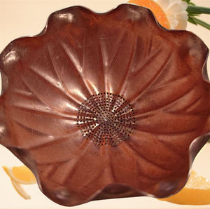 ปั๊มลายลึกสำหรับงานฝีมือตามสั่งชามผลไม้ทองเหลืองทองแดงทองเหลืองทรงดอกไม้อะไหล่ตกแต่งบ้าน - Product Image 1