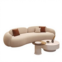 Ensemble de canapés italiens Lazy Cream Wind Arc, style moderne, pour salon, appartement, villa, salon de beauté, hôtel