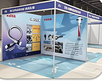 Stand d'exposition modulaire standard en profilé aluminium 13x20 pieds, installation rapide pour les exposants de la Foire Commerciale de Dubaï, Émirats Arabes Unis
