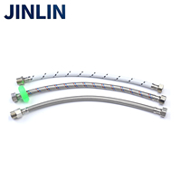 Tuyau flexible en acier inoxydable tressé JINLIN, raccord en cuivre pour l'alimentation en eau, raccord de plomberie haute pression pour robinet et toilettes