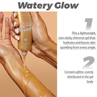 Huile illuminatrice corporelle 3 couleurs à marque privée, maquillage liquide pour le visage et le corps, produits de beauté