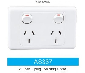Interruptor de pared estándar australiano, toma de corriente de 10A de Nueva Zelanda, toma de pared de PC duradera, toma de corriente doble de 250V - Product Image 3