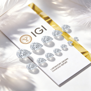 Starsgem Diamant de laboratoire de taille poire brillant 1-3 carats certifié IGI HPHT CVD Couleur DE VS1 VVS2 pour sertissage de bijoux - Product Image 1
