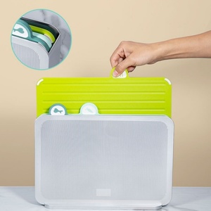Multi-function <b>Plastic</b> Cutting Board Different Food Types Non-Slip Chopping Boards Double-sided Cutting Board Set with Stand - Product Image 6