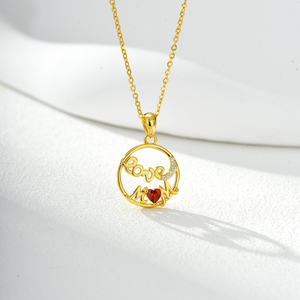 2025 regalo per la <span class=keywords><strong>festa</strong></span> <span class=keywords><strong>della</strong></span> <span class=keywords><strong>mamma</strong></span> dolce amore <span class=keywords><strong>collana</strong></span> in argento 925 placcato oro con fascino rotondo con zircone rodiato per la <span class=keywords><strong>mamma</strong></span> - Product Image 4