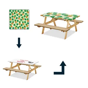 High Quality High Density Oxford Cloth Picnic Table Cover Print On Demand Table Decor Cloth Suitable For Party Picnic Table