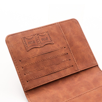 Porte-cartes de visite en cuir PU multifonctionnel, bande élastique, porte-passeport de voyage, porte-cartes de crédit, pince à billets