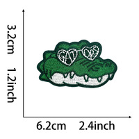Patch en tissu pour broderie, motif animal créatif, Floride, pour la conception, vente directe d'usine en Chine