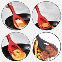 Spatule de cuisine en nylon plastique pour œufs et crêpes, avec lame de balayage et poignée pour retourner les omelettes