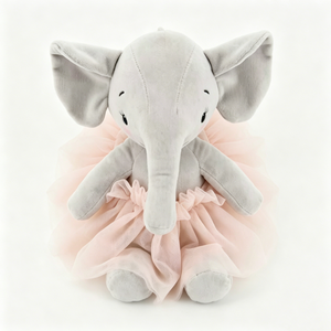 Peluche d'éléphant personnalisée, peluche d'éléphant ballerine, peluche d'éléphant en tutu, peluche d'éléphant gris - Product Image 1