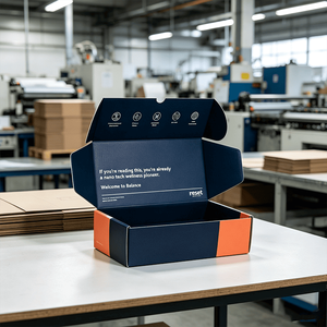 Boîtes d'expédition pliables en carton ondulé personnalisées pour produits de bien-être, emballage écologique pour compléments alimentaires Nano Health - Product Image 1