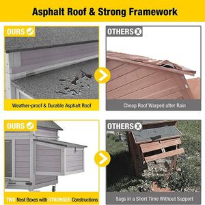 Pollaio da Esterno per Galline, Grande Gabbia in Legno Impermeabile con Ampio Nido, Cuccia per Cani - Product Image 5