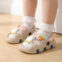 Chaussures pour enfants Sabots en EVA avec breloques Canard, Carotte, Sucette et Lettres, à bride arrière, Vente en gros, MOQ 1800