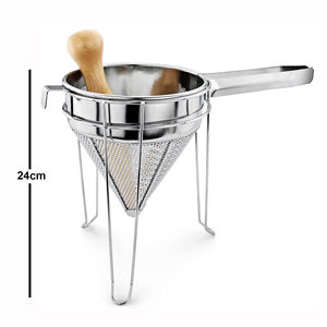 E-PIN Juego de 2 Coladores Chinos de Acero Inoxidable con Soporte y Mortero - Product Image 5