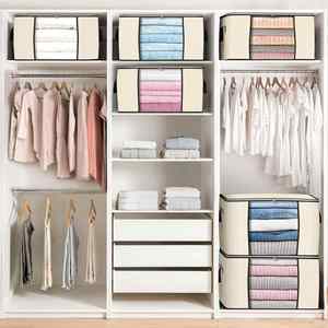 6-Pack <b>Collapsible</b> Organizers for Blankets Bedding & Clothes - Large 90L Zip <b>Storage</b> Bags with Handles - Product Image 4