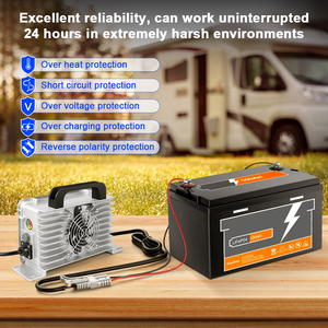 24V 36V 48V 60V 72V Cargador inteligente a prueba de agua Motocicletas eléctricas RVs Carros de golf LiFePO4 Paquete de batería 29,2 V 43,8 V 58,4 V 87,6 V - Product Image 2