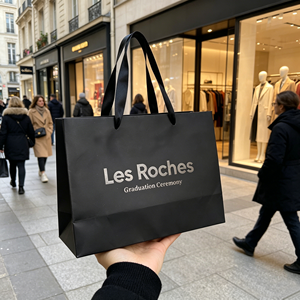 Sacs en papier personnalisés avec logo UV noir, emballages pour cosmétiques, bijoux, vêtements, sacs en carton pour le shopping, sacs cadeaux pour les petites entreprises - Product Image 5