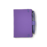 Carnet de notes A6 en cuir PU épaissi avec logo personnalisé imprimé UV et stylo assorti, ensemble cadeau promotionnel pour entreprise