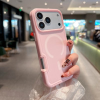 Étui magnétique IVYMAX pour téléphone portable, coque de protection mate de qualité PC pour iPhone 13 14 15 16 17 18 Pro Max