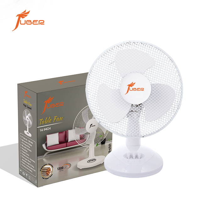 Ultra Quiet  White Line Grill 12inch Electric Mini Small Desk Table Fan