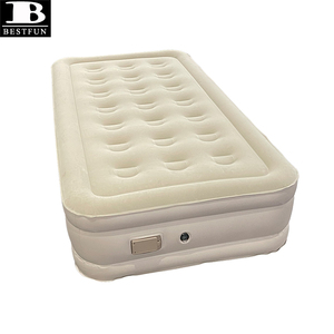 Matelas Gonflable Simple avec Pompe Électrique Intégrée, <span class=keywords><strong>Lit</strong></span> Gonflable Portable Floqué surélevé <span class=keywords><strong>pour</strong></span> la Maison, les Invités et <span class=keywords><strong>le</strong></span> Camping - Product Image 2