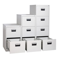 Armoire de classement verticale en métal à 2, 3 ou 4 tiroirs, armoire de classement de bureau en acier avec système de verrouillage central pour le rangement de documents de bureau