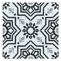 Carreaux d'intérieur Sunnda Country Style Greens, motif floral rustique moderne, bordure en porcelaine, 300x300mm, antibactériens, antidérapants