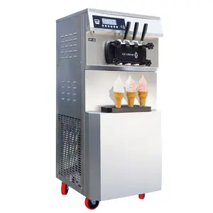 Máquina de sorvete industrial chinesa do novo design comercial, pré-resfriamento 48-58l/h, verão limpo, 3300w