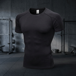 Secado rápido camisa hombres Fitness apretado de compresión de manga corta Camisa de los hombres ropa deportiva hombre gimnasio hombre Rashgard - Product Image 2