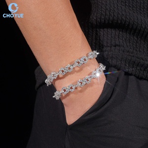 Hot Sale Moissanite Cuban Link Bracelet Rhodium Plated Solid 925 Silver <b>Infinity</b> Bracelet Hiphop Iced Out Jewelry - Product Image 2
