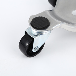 Triangular Iron Heavy Object Mover With Casters Carbon Steel Durable Home Moving Tool <b>Ball</b> Bearing Firm Wheel Gray Round Bore - Product Image 3