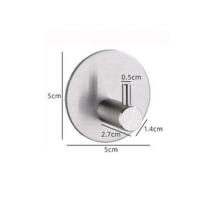 Black 304 Stainless Steel Metal Wall <b>Hooks</b> <b>Rail</b> 5x5cm Eco-Friendly Flexible Design Gel Adhesive Wekis Brand for Clothing Use - Product Image 4