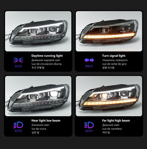 Faro per <span class=keywords><strong>Volkswagen</strong></span> <span class=keywords><strong>Passat</strong></span> <span class=keywords><strong>B7</strong></span> 2011-2016, Faro LED Europeo con DRL, Faro HID con Occhio d'Angelo, Doppio Fascio Xenon, Accessori - Product Image 4