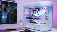 AntarcChill Hot Sell High Performance Metal 0.8mm SPCC White Coating Semicircle F4-TANK Computer case