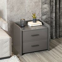 Table de chevet moderne en bois de style italien, table de nuit de luxe légère, armoire de rangement simple, meuble de chambre à coucher, panneau artisanal