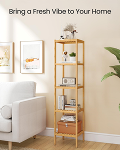 Bamboo Bathroom Storage Shelf <b>Corner</b> Rack Furniture - Product Image 3