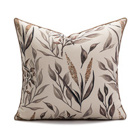 Housse de coussin de luxe kaki en forme de fleur 3D, en peluche douce, décorative pour canapé, chambre, bureau et maison