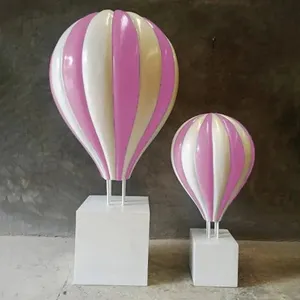 pink wedding balloon decoration life size fiberglass hot air balloon props resin party balloon ornaments
